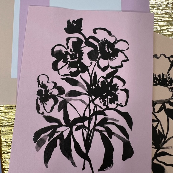Flower Blank Notes, Designed Artfully Made Thoughtfully Set Of 4 With Envelopes - Picture 5 of 9